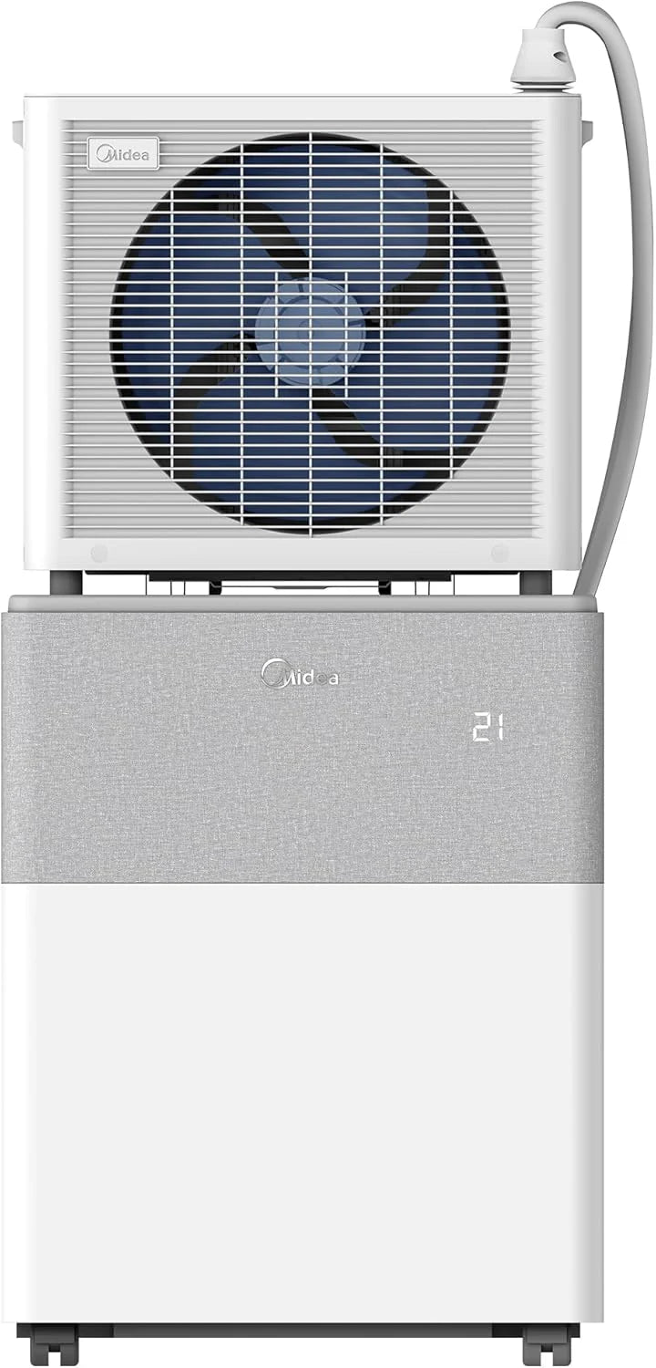 Midea Portasplit Klimaanlage, Mobile Wärmepumpe, Kühlen A++/Heizen A+, 12000 BTU 3, 5kW, für Räume bis zu 42 m² / 105 m³, nur 39 dB(A) im Silent-Modus