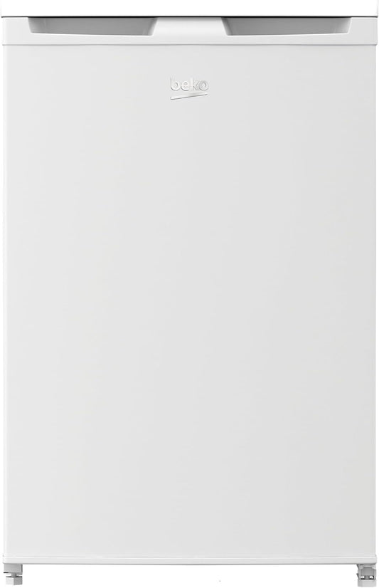 Beko TSE1424N b100 Tischkühlschrank, 128 l Gesamtrauminhalt, wechselbarer Türanschlag, gute Beleuchtung im Gerät, 37 dB, robuste Glasablagen, Weiß
