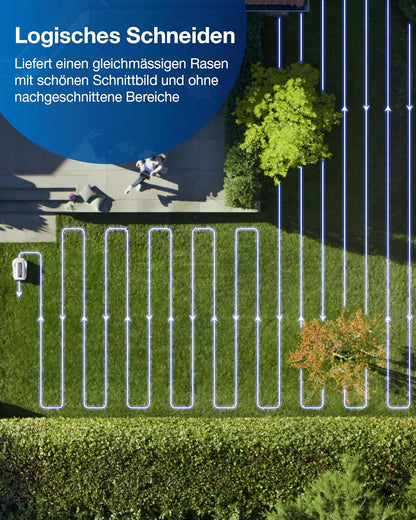 ECOVACS GOAT G1-800 Mhroboter ohne Begrenzungskabel 800㎡, Rasenmher Roboter mit TrueMapping-Multifusionslokalisierung,   Hindernisvermeidung, 16-Zonen-Management, 45% Steigung, Videomanager