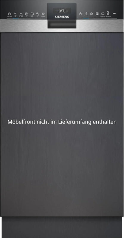 Siemens SR65YX08ME, iQ500 Smarter Geschirrspüler Vollintegriert, 45 cm breit, Besteckschublade, Zeolith, extra leise, aquaStop, automatische Türöffnung nach Programmende, varioSpeed, Innenbeleuchtung