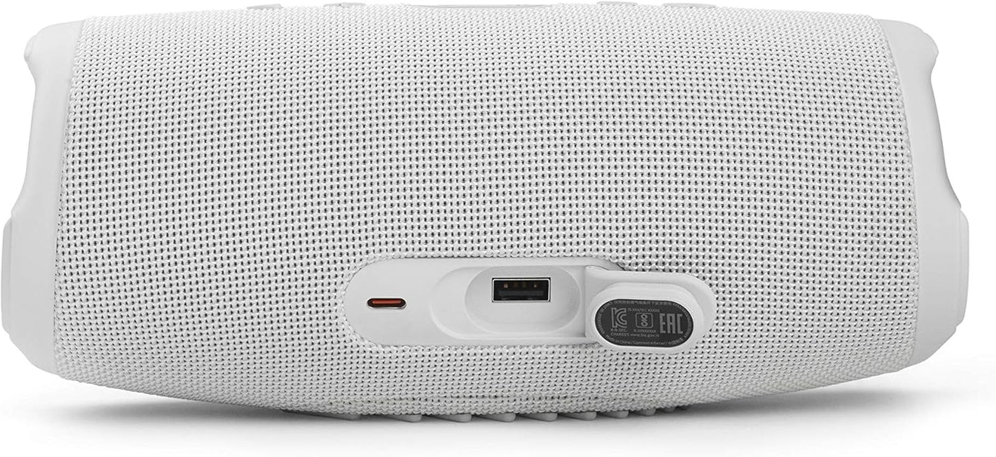 JBL Charge 5 Bluetooth-Lautsprecher in Schwarz – Wasserfeste, portable Boombox mit integrierter Powerbank – Eine Akku-Ladung für bis zu 20 Stunden kabellosen Musikgenuss