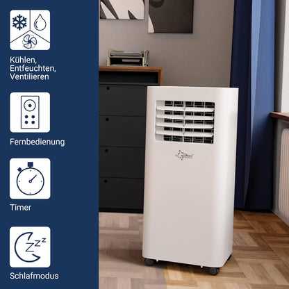 SUNTEC Mobiles Klimagerät Impuls 2.6 Eco R290 – Klimaanlage mobil und leise mit Abluftschlauch – Kühler & Entfeuchter für Räume bis 34 qm – Mobile Kühlung für Wohnung & Büro – 9.000 BTU | 2600 Watt