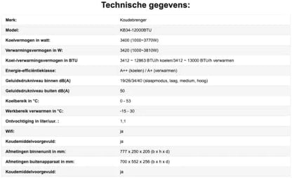 Kältebringer Split Klimaanlage Quick Connect - 12000 BTU (3,4 kW) Klimagerät mit Heizfunktion, WiFi & App, bis 91qm, sehr leise - 5m Kupferleitung, Kältemittel R32, Montagematerial, Wandhalterung