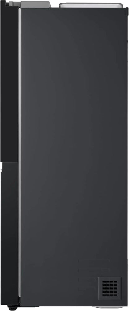 LG GSGV81PYLL Side by Side Kühlschrank, Klasse E, 635 L, Instaview, Kühlschrank mit Gefrierfach, Eis-, Crushed Ice- Wasserspender, Total NoFrost, Smart Inverter Kompressor, Wi-Fi