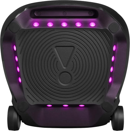 JBL Partybox Stage 120 in Schwarz – Tragbare Bluetooth-Lautsprecher-Box mit JBL Pro Sound, Lichtshow, KI-Sound-Boost und Teleskopgriff – 12 h Laufzeit