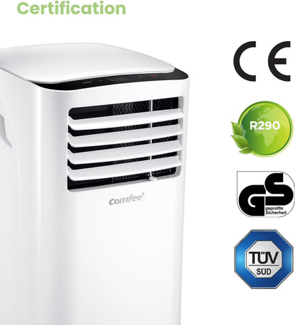 Comfee Mobiles Klimagerät Breezy Cool Pro 2.6,9000 BTU 2,6kW, Kühlen&Ventilieren&Entfeuchten,APP-Steuerung,Raumgröße bis 88m³(33㎡),Mobile Klimaanlage mit Abluftschlauch