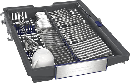 Siemens SR65YX08ME, iQ500 Smarter Geschirrspüler Vollintegriert, 45 cm breit, Besteckschublade, Zeolith, extra leise, aquaStop, automatische Türöffnung nach Programmende, varioSpeed, Innenbeleuchtung