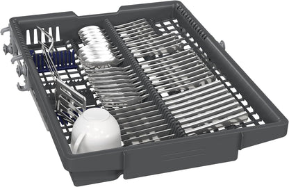 Siemens SR65YX08ME, iQ500 Smarter Geschirrspüler Vollintegriert, 45 cm breit, Besteckschublade, Zeolith, extra leise, aquaStop, automatische Türöffnung nach Programmende, varioSpeed, Innenbeleuchtung