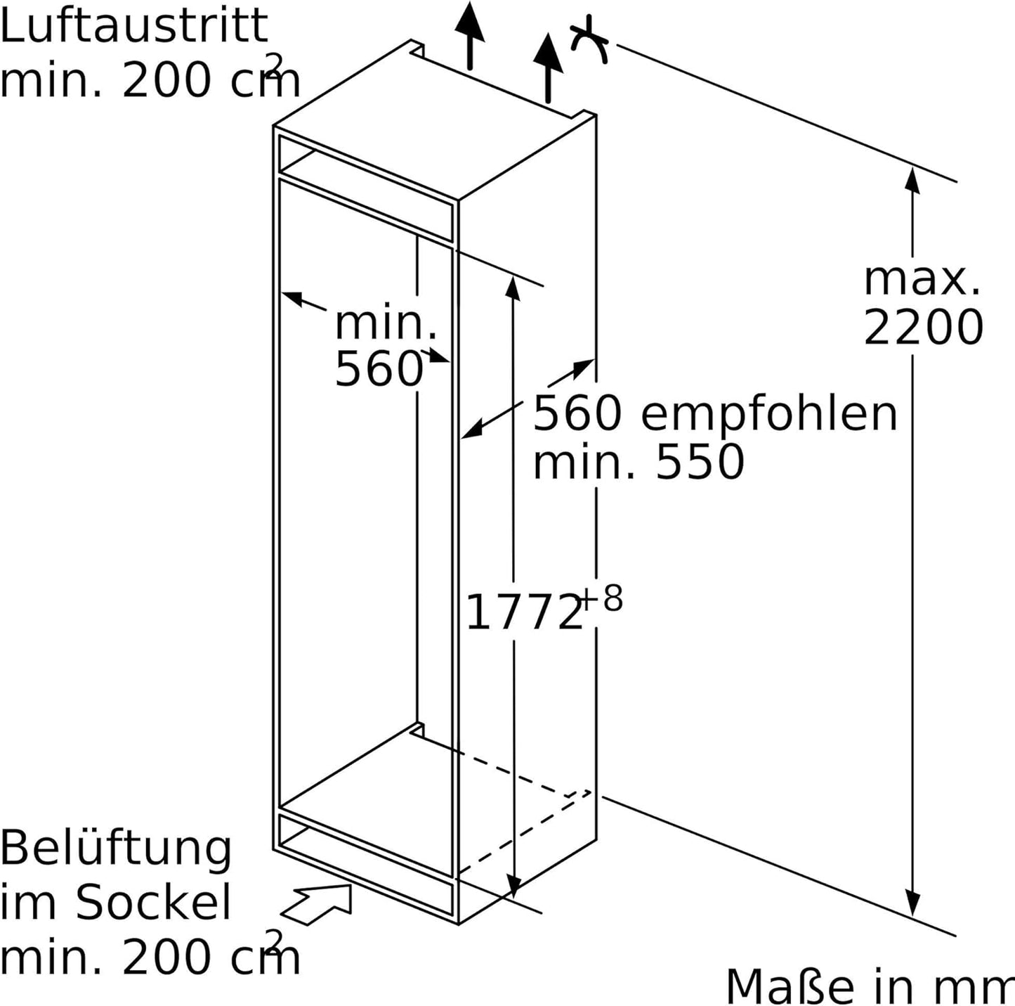 Bosch KGN36NWEA Serie 2 Kühl-Gefrier-Kombination, 186 x 60 cm, 215 L Kühlen & 87 L Gefrieren, NoFrost nie wieder abtauen, LED-Beleuchtung gleichmäßige Ausleuchtung