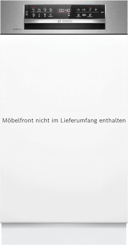 Bosch SPV2IKX10E Serie 2 Smarter Geschirrspüler vollintegriert, 45 cm breit, Besteckkorb, Extra Trocknen auf Knopfdruck, InfoLight roter Lichtpunkt am Boden, AquaStop Schutz gegen Wasserschäden, Weiß