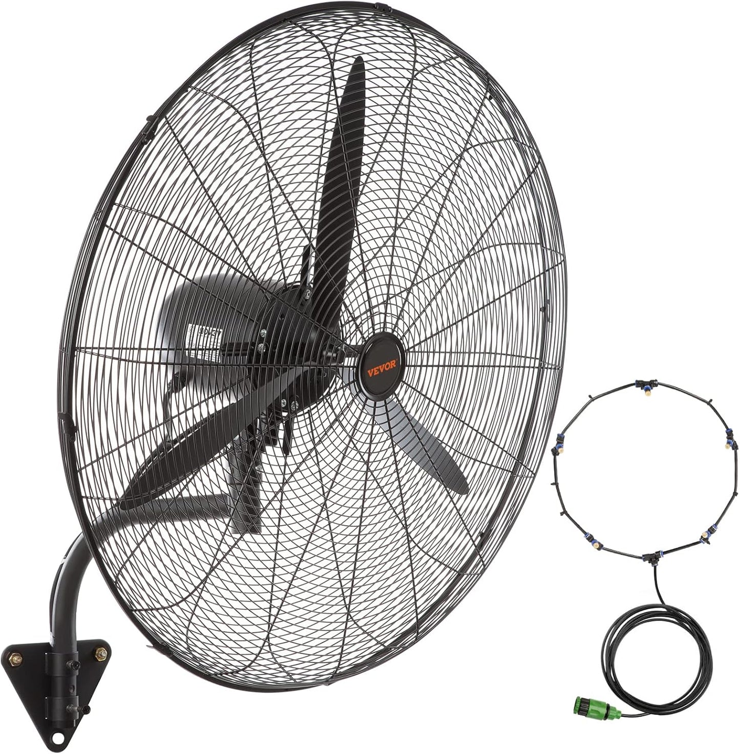 VEVOR Nebelventilator, 74,9 cm, wasserdichter Industrieventilator, 3 Geschwindigkeiten, 9500 CFM, gewerblicher oder privater Ventilator zur Kühlung von Lagerhäusern, Gewächshäusern, Werkstätten
