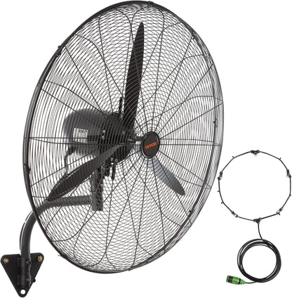 VEVOR Nebelventilator, 74,9 cm, wasserdichter Industrieventilator, 3 Geschwindigkeiten, 9500 CFM, gewerblicher oder privater Ventilator zur Kühlung von Lagerhäusern, Gewächshäusern, Werkstätten